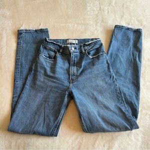 Abercrombie & Fitch 90s Ultra High Rose Straight Jeans Medium Wash US 2